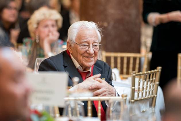The president and founder of Mensajeros de la Paz, Father Angel, during the award ceremony of the Universal Spanish 2024 of the Independent Foundation, at the Hotel Wellington, on February 7, 2025, in Madrid Spain The award went to Javier Cremades, leader of the firm Cremades Calvo Sotelo and president of the World Jurist Association This is the first lawyer to be awarded this prestigious award that also have other figures such as Cela, Galán or Nadal among others The event brings together voices from around the world to pay tribute not only to Javier Cremades, but also to celebrate the importance of law as a fundamental pillar of democratic societies 07 FEBRUARY 2025 UNIVERSAL SPANISH INDEPENDENT FOUNDATION WORLD JURIST CREMADES LAWYER WO  Copyright: xDiegoxRadamÃ sx 6505185