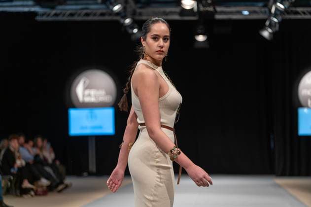 February 7, 2025, Madrid, Madrid, Spain: DANIELA VAZQUEZ modelo desfilando para MUBRI en el MOMAD, Madrid, Spain. Madrid Spain - ZUMAc312 1058588779st Copyright: xOscarxManuelxSanchezx
