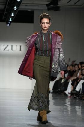 February 7, 2025, New York, New York, USA: Juzui FW25 Runway Show during New York Fashion Week,.The Glasshouse, NYC.February 7, 2025 . New York USA - ZUMAms4_ 20250207_faf_ms4_032 Copyright: xSoniaxMoskowitzxGordonx
