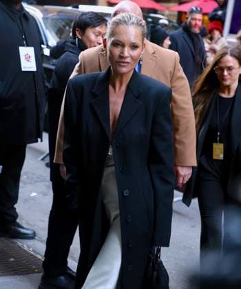 NYFW - Calvin Klein Arrivals Kate Moss attends the Calvin Klein show during the New York fashion week in Midtown, New York on February 7, 2025. Photo by Dylan Travis ABACAPRESS.COM New York City NY United Arab Emirates  Copyright: xDylanxTravis ABACAx