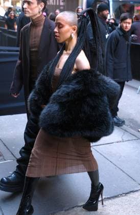 NYFW - Calvin Klein Arrivals FKA Twigs attends the Calvin Klein show during the New York fashion week in Midtown, New York on February 7, 2025. Photo by Dylan Travis ABACAPRESS.COM New York City NY United Arab Emirates  Copyright: xDylanxTravis ABACAx