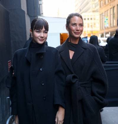 NYFW - Calvin Klein Arrivals Grace Burns and Christy Turlington attend the Calvin Klein show during the New York fashion week in Midtown, New York on February 7, 2025. Photo by Dylan Travis ABACAPRESS.COM New York City NY United Arab Emirates  Copyright: xDylanxTravis ABACAx