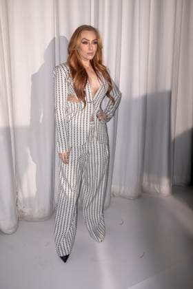 February 7, 2025, New York, United States: NEW YORK, NEW YORK - FEBRUARY 07: Kelsie Watts attends the Christian Cowan show during February 2025 New York Fashion Week at The Glasshouse on February 07, 2025 in New York City. New York United States - ZUMAs197 20250207_aaa_s197_130 Copyright: xRonxAdarx
