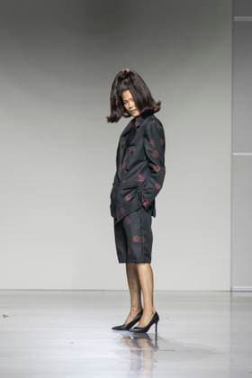 Christian Cowan runway show during New York Fashion Week Fall Winter 2025 Model walks runway during Christian Cowan show at New York Fashion Week Fall Winter 2025 at Glasshouse in New York. New collection by designer Cowan was inspired and is tribute to Abbie McLaughlin who passed away in 2024. New York New York United States Copyright: LevxRadin