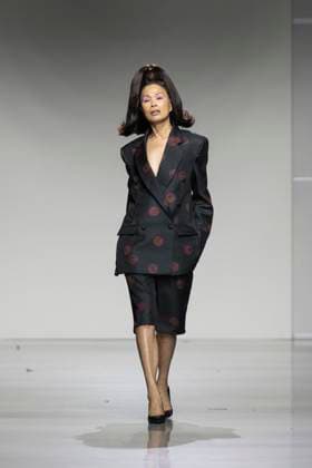 Christian Cowan runway show during New York Fashion Week Fall Winter 2025 Model walks runway during Christian Cowan show at New York Fashion Week Fall Winter 2025 at Glasshouse in New York. New collection by designer Cowan was inspired and is tribute to Abbie McLaughlin who passed away in 2024. New York New York United States Copyright: LevxRadin