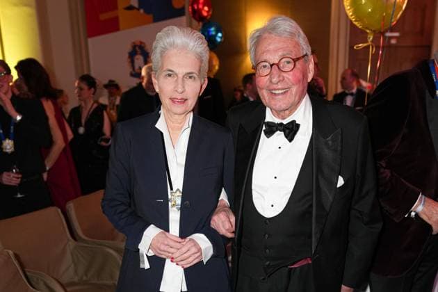 75. Verleihung des Ordens WIDER DEN TIERISCHEN ERNST in Aachen Marie-Agnes Strack-Zimmermann gemeinsam mit ihrem Ehemann Horst Strack-Zimmermann bei der 75. Verleihung des Ordens WIDER DEN TIERISCHEN ERNST , Aachen, 08.02.2025 Aachen NRW Deutschland