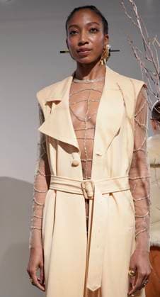 Nyfw-chuks collins fall winter 2025. (new) nyfw-chuks collins fall winter 2025. February 8, 2025, new york, usa: chuks collins presents his collection mycelium whispers the good fungi in collaboration with lush decor and exclusively sold on amazon. The collection invites you to experience a journey of transformation inspired by the regenerative power of mushrooms and the intricate beauty of mycelium networks. Mandatory credit: niyi fote thenews2 (Foto: Niyi Fote Thenews2 imago images) Nyfw-chuks collins fall winter 2025.  Copyright: xNiyixFotex