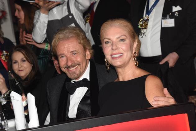Thomas Karina Gottschalk Moderator Laudator Muenchen 08.02.2025 Deutsches Theater Grosser Narrhalla Ball SoirÃ e mit Verleihung des Karl Valentin Orden an Guenther Jauch, Moderator, Journalist Produzent Muenchen