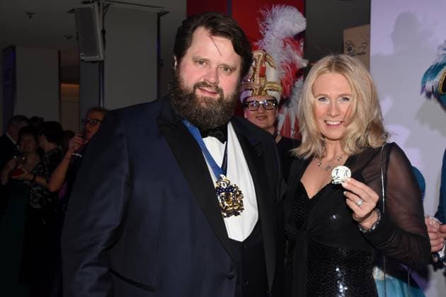 Antoine Monot Schauspieler Stefanie Sick Muenchen 08.02.2025 Deutsches Theater Grosser Narrhalla Ball SoirÃ e mit Verleihung des Karl Valentin Orden an Guenther Jauch, Moderator, Journalist Produzent Muenchen