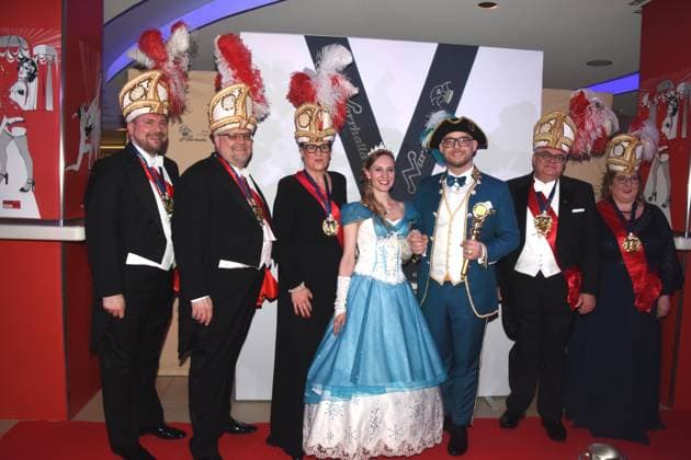 Guenther Grauer Narrhalla Praesident Praesidium Narrhalla Prinzenpaar Dr Michaela II 37 Christian IV.47 Muenchen 08.02.2025 Deutsches Theater Grosser Narrhalla Ball SoirÃ e mit Verleihung des Karl Valentin Orden an Guenther Jauch, Moderator, Journalist Produzent Muenchen
