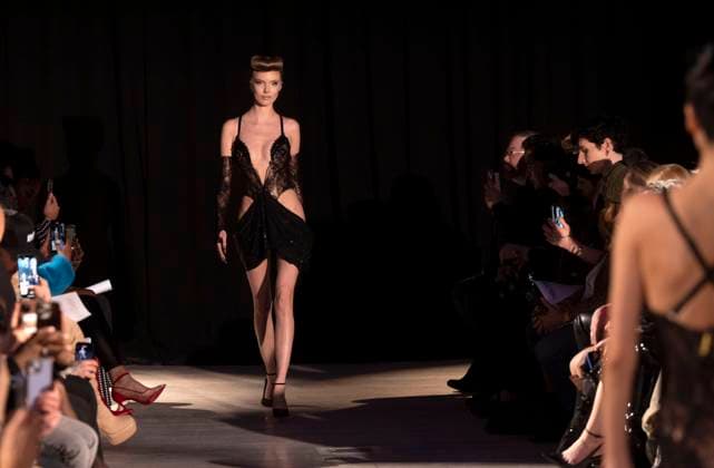 February 8, 2025, New York, New York, USA: The Blonds FW25 Runway Show during New York Fashion Week,.Pine Street, NYC.February 8, 2025 . New York USA - ZUMAms4_ 20250208_faf_ms4_012 Copyright: xSoniaxMoskowitzxGordonx