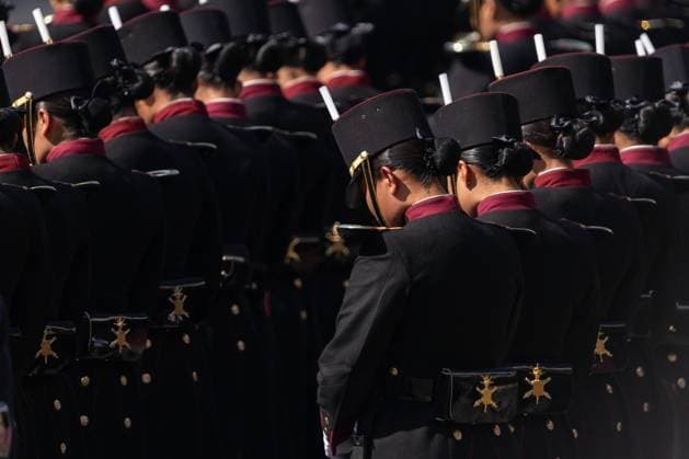 February 9, 2025, Mexico City, Mexico: Ceremony for the 112th Anniversary of the Loyalty March, in commemoration of the escort that the Corps of Cadets of the Heroic Military College provided to President Francisco I. Madero in 1913, during the beginning of the coup d o tat known as The Ten Tragic Days. The president of Mexico, Claudia Sheinbaum, led the event at the National Museum of History in the Chapultepec Castle with the presence of military and civil authorities. Mexico City Mexico - ZUMAl178 20250209_znp_l178_052 Copyright: xCristianxLeyvax