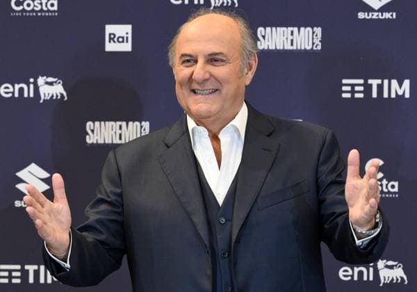 February 10, 2025, Sanremo, ITALY: Co-host and Italian presenter Gerry Scotti poses during a photocall on the occasion of the 75th Sanremo Italian Song Festival, in Sanremo, Italy, 10 February 2025. The music festival will run from 11 to 15 February 2025. ANSA ETTORE FERRARI Sanremo ITALY  - ZUMAa110 20250210_zaf_a110_063 Copyright: xEttorexFerrarix