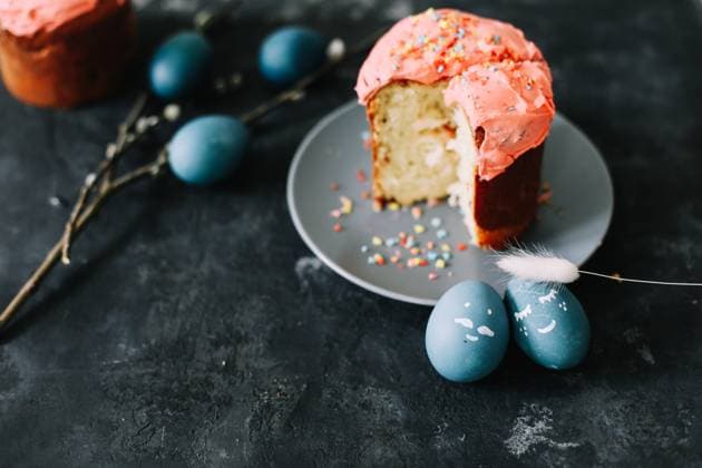 Plate with tasty Easter cake, eggs and willow branches on dark background. High quality photo , 50655368.jpg, cake, traditional, egg, branches, symbol, card, pastry, baked, natural, cooking, icing, decor, celebrate, easter eggs, holiday cake, love, willow branches, seasonal, copy space, concept, easter cake, dessert, orthodox, gourmet, decoration, colorful, christian, easter decor, table, sweet, easter decorations, multicolored, homemade, branch, fresh, willow, ribbon, rustic, holiday, decorative, delicious, easter, festive, spring, season, april, pink, blue, springtime, happy RECORD DATE NOT STATED