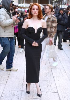 NYFW - Carolina Herrera Arrivals Madelaine Petsch attends the Carolina Herrera show during the New York fashion week, NY on February 10, 2025. Photo by Dylan Travis ABACAPRESS.COM New York City NY United Arab Emirates  Copyright: xDylanxTravis ABACAx
