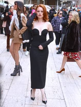 NYFW - Carolina Herrera Arrivals Madelaine Petsch attends the Carolina Herrera show during the New York fashion week, NY on February 10, 2025. Photo by Dylan Travis ABACAPRESS.COM New York City NY United Arab Emirates  Copyright: xDylanxTravis ABACAx
