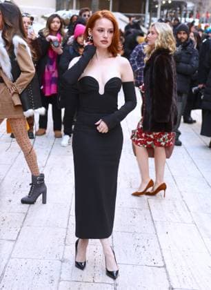 NYFW - Carolina Herrera Arrivals Madelaine Petsch attends the Carolina Herrera show during the New York fashion week, NY on February 10, 2025. Photo by Dylan Travis ABACAPRESS.COM New York City NY United Arab Emirates  Copyright: xDylanxTravis ABACAx