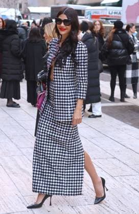 NYFW - Carolina Herrera Arrivals Abla Sofy attends the Carolina Herrera show during the New York fashion week, NY on February 10, 2025. Photo by Dylan Travis ABACAPRESS.COM New York City NY United Arab Emirates  Copyright: xDylanxTravis ABACAx