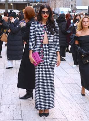 NYFW - Carolina Herrera Arrivals Abla Sofy attends the Carolina Herrera show during the New York fashion week, NY on February 10, 2025. Photo by Dylan Travis ABACAPRESS.COM New York City NY United Arab Emirates  Copyright: xDylanxTravis ABACAx