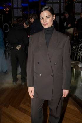 February 10, 2025, New York, United States: Jaimie Alexander attends the Pamella Roland show during February 2025 New York Fashion Week at The Rainbow Room. New York United States - ZUMAs197 20250210_aab_s197_042 Copyright: xRonxAdarx