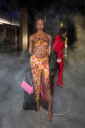 February 10, 2025, New York, United States: Veronica Collins attends the Pamella Roland show during February 2025 New York Fashion Week at The Rainbow Room. New York United States - ZUMAs197 20250210_aab_s197_054 Copyright: xRonxAdarx