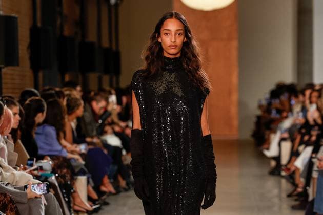 Michael Kors fashion show at Terminal Warehouse Fall Winter 2025 2026 collection during New York Fashion Week Mona Tougaard Runway during the Michael Kors Collection Fall Winter 2025 Runway Show at Terminal Warehouse on February 11, 2025 in New York City New York Etats Unis  Copyright: xAgencex xBestimagexAgencex xBestimagex