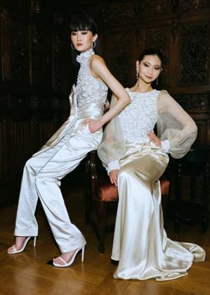 February 11, 2025, New York, New York, United States: Model at the Dennis Basso Fall Winter 2025 Presentation at The Columbus Foundation in New York. Dinara Khairova Zuma Press February 11, 2025. New York United States - ZUMAp281 20250211_zea_p281_063 Copyright: xPhotoxImagexPressx