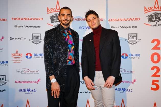 Leonhard Burkhardt, Nabil Zebdji (Laudator) bei der 17. Verleihung des ASKANIA-Award im Quatsch Comedy Club Berlin.