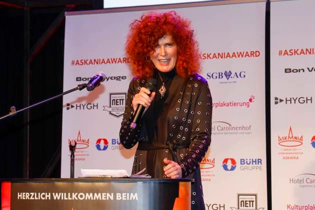 Martina Dold (ASKANIA) bei der 17. Verleihung des ASKANIA-Award im Quatsch Comedy Club Berlin.