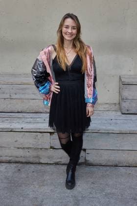 Luisa Wietzorek - Gaesteankunft zur Verleihung des Kurzfilmpreises BLAUE BLUME von Romance TV im Prince Charles in Berlin am 12.02.2025. Kurzfilmpreis BLAUE BLUME