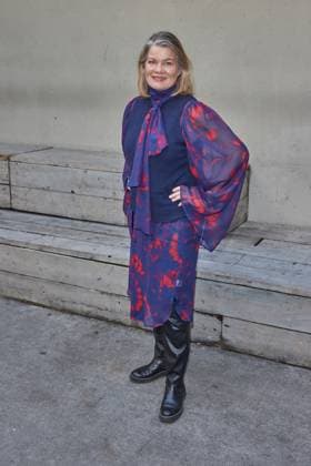 Birgit Schade - Gaesteankunft zur Verleihung des Kurzfilmpreises BLAUE BLUME von Romance TV im Prince Charles in Berlin am 12.02.2025. Kurzfilmpreis BLAUE BLUME