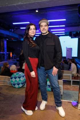 Award - Blaue Blume 2025 Kati Bork und Raphael Vogt bei der Verleihung BLAUE BLUME von Romance TV im Prince Charles am 12.02.2024 in Berlin. Copyright: xEventpressxKochanx