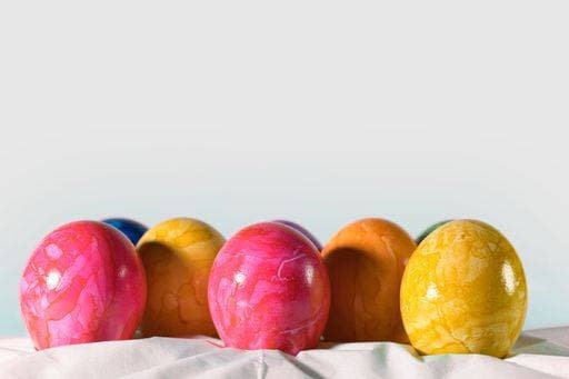 colorful easter eggs on white background 18618638 RECORD DATE NOT STATED