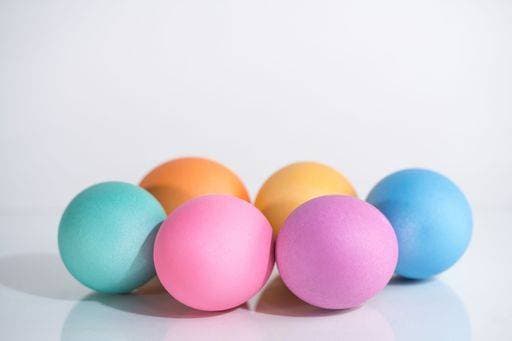 colorful easter eggs on white background 18618806 RECORD DATE NOT STATED