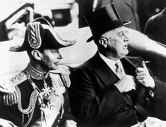 Archivbilder der Woche KW07 June 8, 1939, Washington, Dc, USA: U.S. President Franklin D. Roosevelt and King George VI as they drive from Union Station to White House, Washington, D.C., USA, Franklin D. Roosevelt Presidential Library & Museum, June 8, 1939 Washington USA - ZUMAg145 19390608_aza_g145_001 Copyright: xJTxVintagex