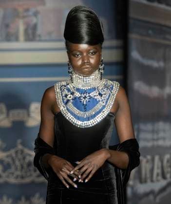 February 13, 2025, New York, New York, USA: Model walks runway for Zang Toi runway show during New York Fashion Week Fall Winter 2025 at Park Avenue Christian Church in New York on February 13, 2025. Zang Toi design for House of Toi includes dresses, shoes, accessories like bags, costume jewelry, belts and etc. New York USA - ZUMAr339 20250213_znp_r339_104 Copyright: xLevxRadinx