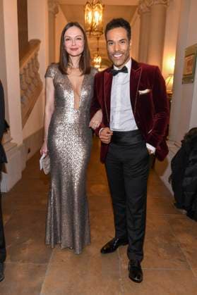 Elena Halangk, Patrick Dewayne at the reception before the Semper Opera Ball in the Hotel Taschenbergpalais in Dresden, Germany, 04 February 2020. Sachsen Deutschland Germany *** Elena Halangk, Patrick Dewayne AT The Reception Before The Semper Opera Ball in The Hotel Taschenbergpalais in Dresden, Germany, 04 February 2020 Saxony Germany Germany