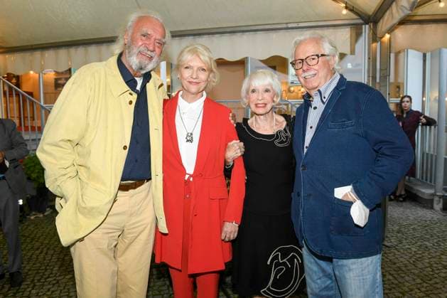 Achim Wolff, Rita Feldmeier, Anita Kupsch, Klaus Krahn bei der Premiere von Dinge, die ich sicher weiss am 04. September 2021 im Schlosspark Theater in Berlin. *** Achim Wolff, Rita Feldmeier, Anita Kupsch, Klaus Krahn at the Premiere from Things, the Me secure white on 04 September 2021 at Castle Park Theatre in Berlin