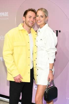 Philipp Stehler, Vanessa Ciomber bei der Fashion-Show von Leger by Lena Gercke auf dem About You Fashion Week am 12. September 2021 im Kraftwerk Berlin in Berlin. *** Philipp Stehler, Vanessa Ciomber at the Fashion Show from casually by Lena Gercke at the About You Fashion Week on 12 September 2021 at Power station Berlin in Berlin