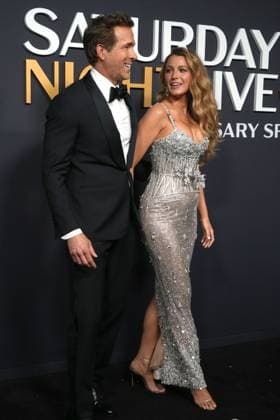 Saturday Night Live 50: The Red Carpet in New York February 16, 2025, New York, New York, USA: RYAN REYNOLDS and BLAKE LIVELY attend the SNL 50: The Red Carpet, .Rockefeller Center, NYC.February 16, 2025 . New York USA - ZUMAms4_ 20250216_faf_ms4_007 Copyright: xSoniaxMoskowitzxGordonx