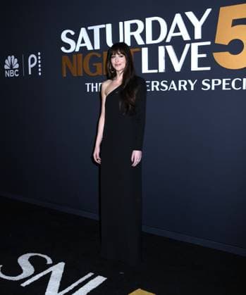 February 16, 2025, New York, New York, Unites States: Dakota Johnson attends the SNL50: The Anniversary Show at 30 Rockefeller Plaza in New York. February 16, 2025. New York Unites States - ZUMAp281 20250216_zea_p281_025 Copyright: xPhotoxImagexPressx