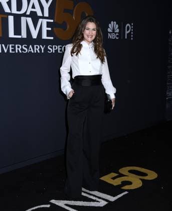 February 16, 2025, New York, New York, Unites States: Drew Barrymore attends the SNL50: The Anniversary Show at 30 Rockefeller Plaza in New York. February 16, 2025. New York Unites States - ZUMAp281 20250216_zea_p281_032 Copyright: xPhotoxImagexPressx