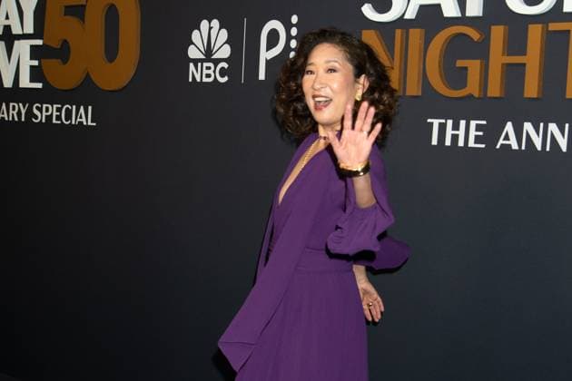 Red carpet for the SNL50: The Anniversary Show of Saturday Night Live Featuring: Sandra Oh Where: New York, New York, United States When: 16 Feb 2025 Credit: Janet Mayer INSTARimages.com EDITORIAL USE ONLY. NOT FOR USE BY NEWSPAPERS BASED IN THE UK. Copyright: xx instar54522184