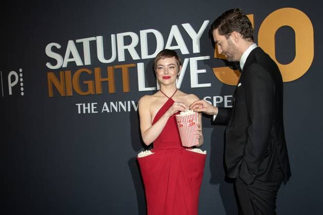 Red carpet for the SNL50: The Anniversary Show of Saturday Night Live Featuring: Emma Stone and Dave McCary Where: New York, New York, United States When: 16 Feb 2025 Credit: Janet Mayer INSTARimages.com EDITORIAL USE ONLY. NOT FOR USE BY NEWSPAPERS BASED IN THE UK. Copyright: xx instar54522197