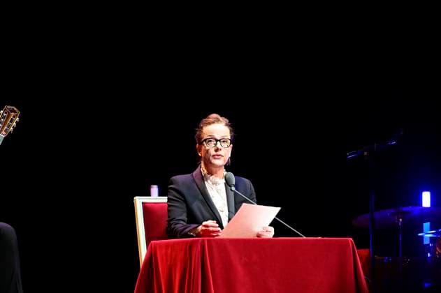 Claudia Michelsen bei der Verleihung des Friedenspreis Dresden 2025 - International Peace Prize an den Europäischen Gerichtshof für Menschenrechte (EGMR) in der Semperoper. Dresden, 16.02.2025 Sachsen Germany Copyright: xMatthiasxWehnertx