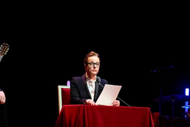 Claudia Michelsen bei der Verleihung des Friedenspreis Dresden 2025 - International Peace Prize an den Europäischen Gerichtshof für Menschenrechte (EGMR) in der Semperoper. Dresden, 16.02.2025 Sachsen Germany Copyright: xMatthiasxWehnertx