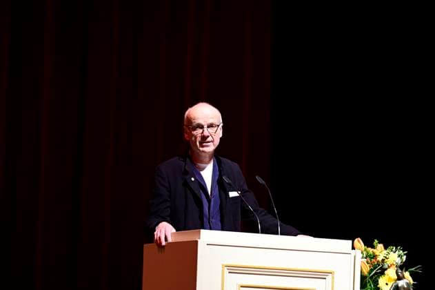 Jürgen Bönninger bei der Verleihung des Friedenspreis Dresden 2025 - International Peace Prize an den Europäischen Gerichtshof für Menschenrechte (EGMR) in der Semperoper. Dresden, 16.02.2025 Sachsen Germany Copyright: xMatthiasxWehnertx