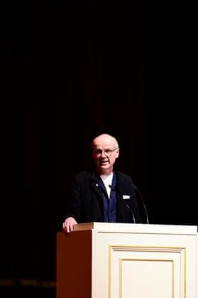 Jürgen Bönninger bei der Verleihung des Friedenspreis Dresden 2025 - International Peace Prize an den Europäischen Gerichtshof für Menschenrechte (EGMR) in der Semperoper. Dresden, 16.02.2025 Sachsen Germany Copyright: xMatthiasxWehnertx