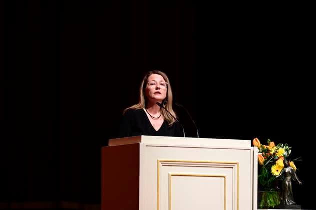 Bürgermeisterin Annekatrin Klepsch bei der Verleihung des Friedenspreis Dresden 2025 - International Peace Prize an den Europäischen Gerichtshof für Menschenrechte (EGMR) in der Semperoper. Dresden, 16.02.2025 Sachsen Germany Copyright: xMatthiasxWehnertx