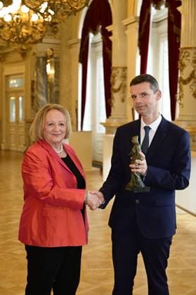 Sabine Leutheusser-Schnarrenberger und Marko Bosnjak bei der Verleihung des Friedenspreis Dresden 2025 - International Peace Prize an den Europäischen Gerichtshof für Menschenrechte (EGMR) in der Semperoper. Dresden, 16.02.2025 Sachsen Germany Copyright: xMatthiasxWehnertx